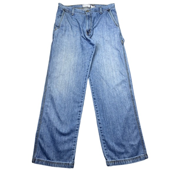 VTG Levi's Silver Tab Carpenter Jeans Mens Sz 34 Light Wash Denim Pants Grunge - Picture 1 of 10